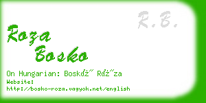 roza bosko business card